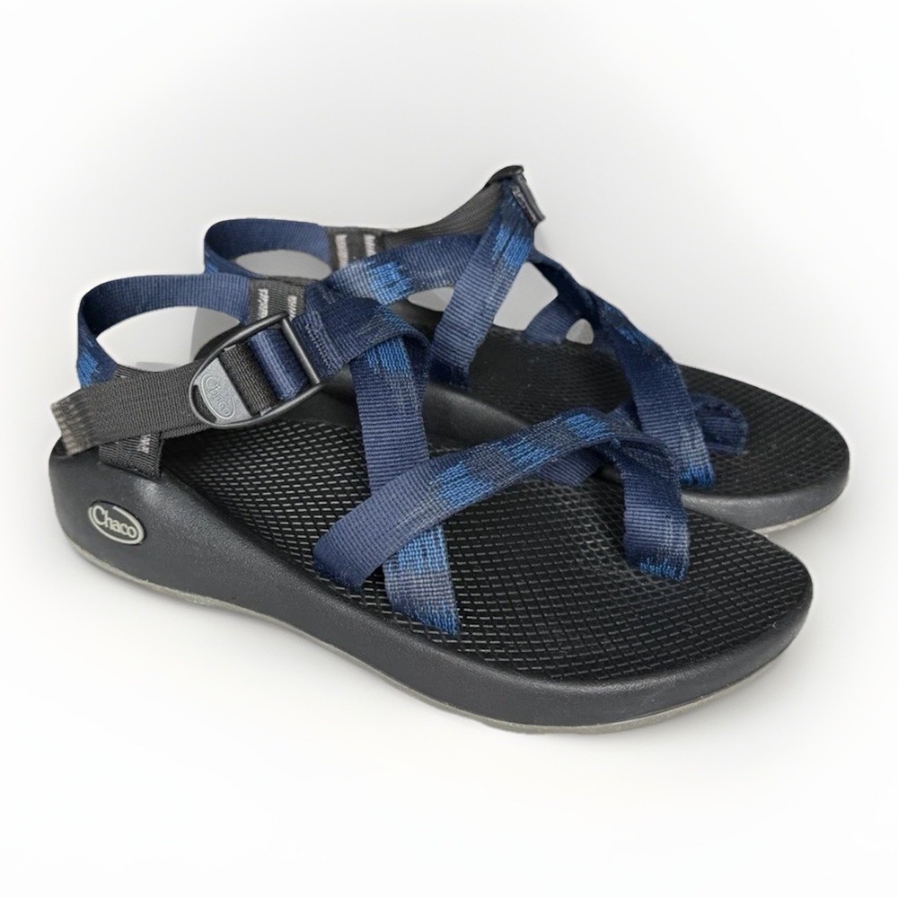 Chaco Z2 Classic Sandals Men's Size 8 Blue Black Toe Loop Vibram Outdoor Hiking - Picture 2 of 10